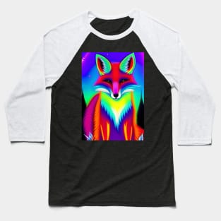 BEAUTIFUL SERENE RAINBOW FOX Baseball T-Shirt